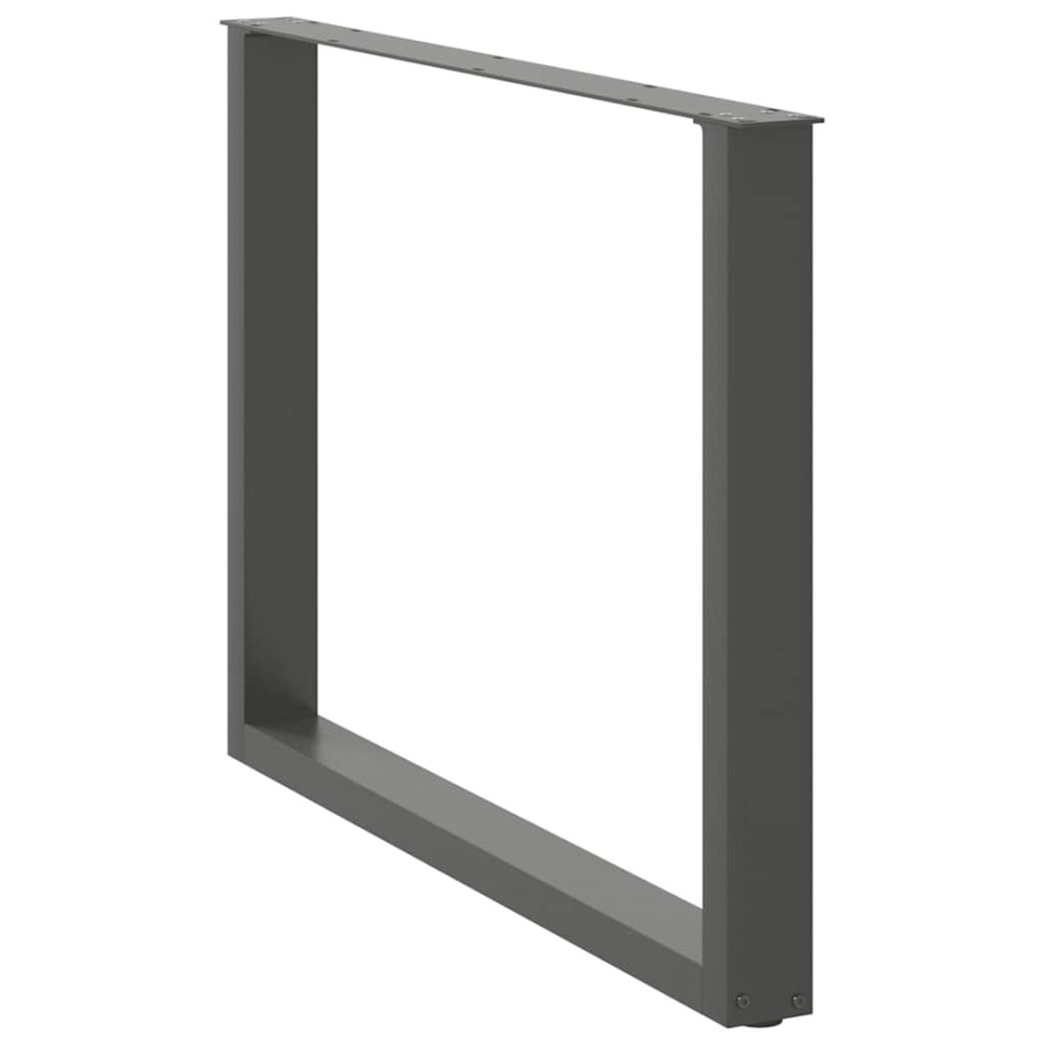 Patas para mesa comedor forma U 2uds antracita 100x(72-73)