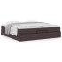 Estructura cama otomana colchón tela marrón oscuro 160x200
