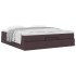 Estructura cama otomana colchón tela marrón oscuro 160x200