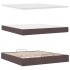 Estructura cama otomana colchón tela marrón oscuro 160x200