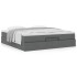 Estructura cama otomana colchón tela gris oscuro 160x200