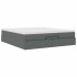 Estructura cama otomana colchón tela gris oscuro 160x200