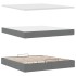 Estructura cama otomana colchón tela gris oscuro 160x200