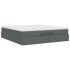 Estructura cama otomana colchón tela gris oscuro 160x200