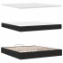 Estructura de cama otomana con colchón tela negra 160x200