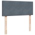 Estructura cama otomana colchón terciopelo gris