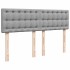 Cama otomana con colchón LED gris claro 140x190 cm