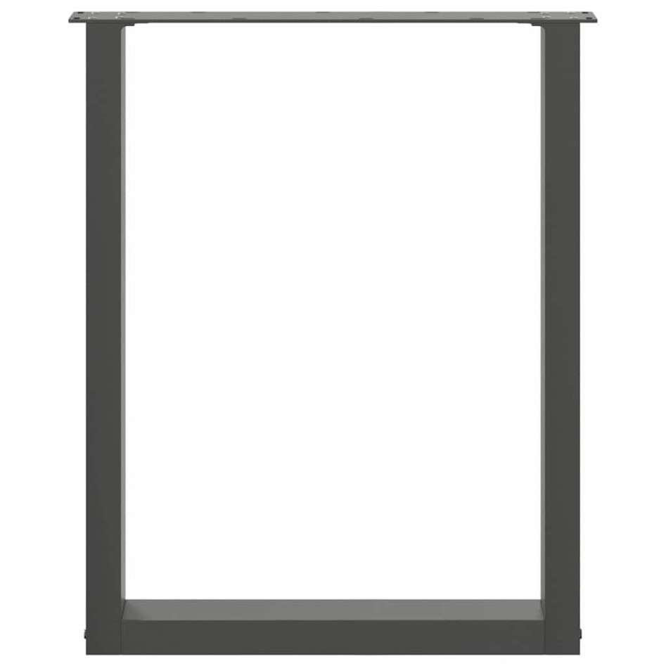 Patas mesa centro forma U 3uds acero natural 70x(72-73)cm