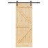 Puerta corredera con herrajes madera maciza de pino 80x210