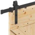Puerta corredera con herrajes madera maciza de pino 80x210