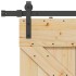 Puerta corredera con herrajes madera maciza de pino 80x210