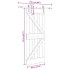 Puerta corredera con herrajes madera maciza de pino 80x210