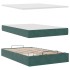 Estructura cama otomana colchón terciopelo verde