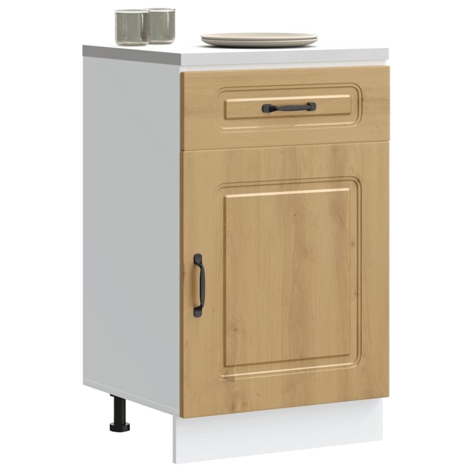 Mueble bajo de cocina Kalmar roble artesanal madera