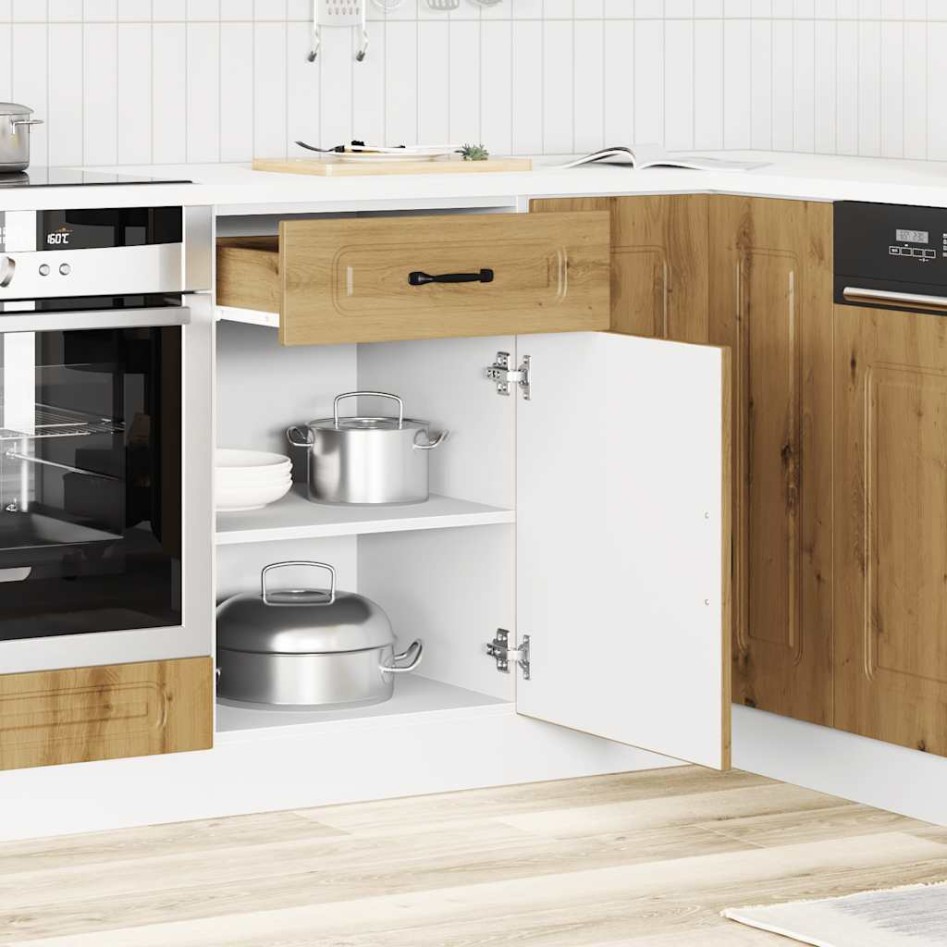 Mueble bajo de cocina Kalmar roble artesanal madera