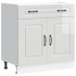 Mueble bajo cocina Kalmar madera ingeniería blanca alto