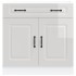 Mueble bajo cocina Kalmar madera ingeniería blanca alto