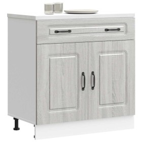 Mueble bajo de cocina Kalmar gris sonoma madera de