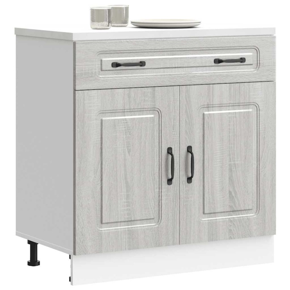 Mueble bajo de cocina Kalmar gris sonoma madera de