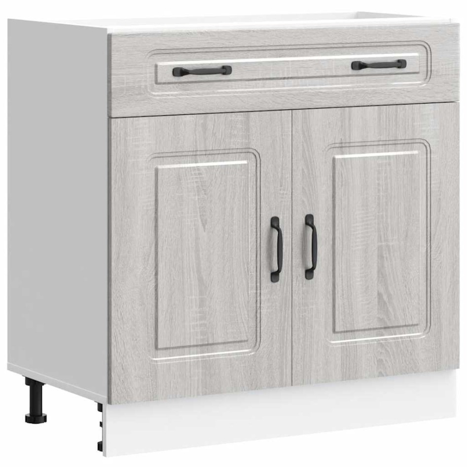 Mueble bajo de cocina Kalmar gris sonoma madera de