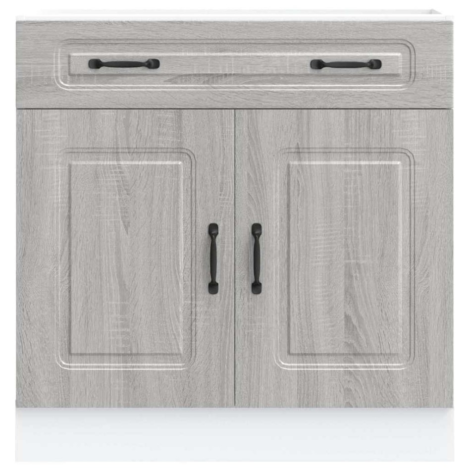 Mueble bajo de cocina Kalmar gris sonoma madera de
