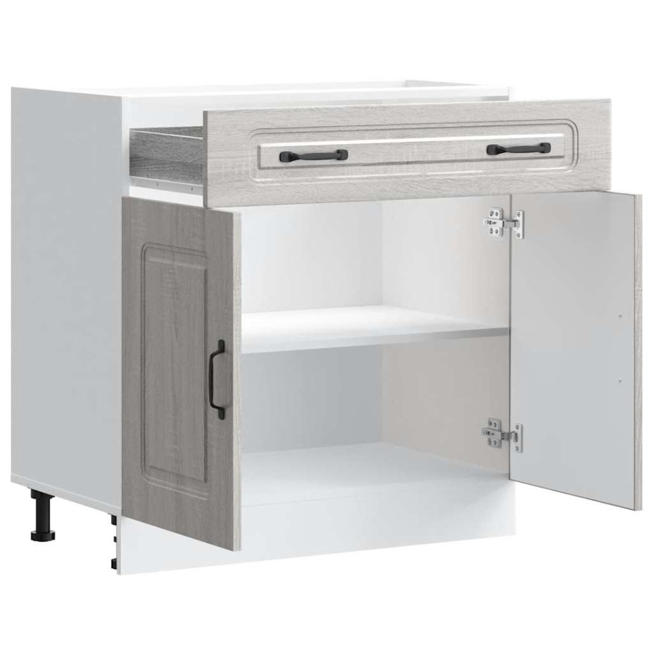 Mueble bajo de cocina Kalmar gris sonoma madera de