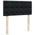 Estructura cama otomana colchón terciopelo negro 90x200
