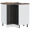 Mueble bajo esquinero de cocina Kalmar madera ingeniería negra