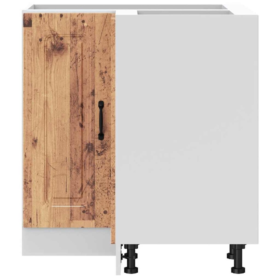 Mueble bajo esquinero cocina Kalmar madera antigua