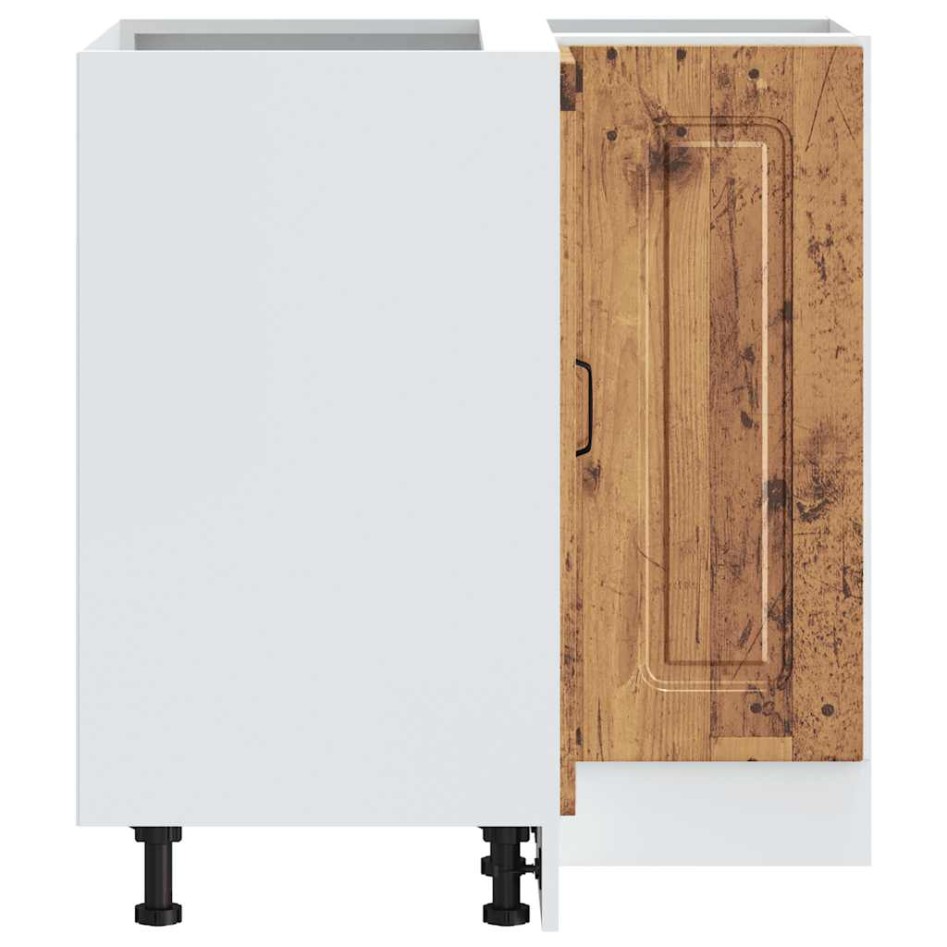 Mueble bajo esquinero cocina Kalmar madera antigua