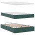 Estructura cama otomana colchón terciopelo verde