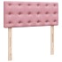 Estructura de cama otomana colchón terciopelo rosa