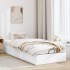 Estructura de cama otomana sin colchón blanco