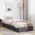 Estructura de cama otomana sin colchón gris 100x200