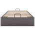 Estructura de cama otomana sin colchón gris 100x200