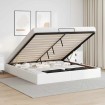 Estructura de cama otomana sin colchón blanco 180x200cm
