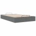 Estructura de cama otomana sin colchón tela gris