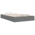 Estructura de cama otomana sin colchón tela gris