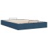 Estructura cama otomana sin colchón tela azul pardo