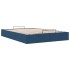 Estructura cama otomana sin colchón tela azul pardo