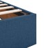 Estructura cama otomana sin colchón tela azul pardo