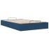 Estructura de cama otomana sin colchón tela azul