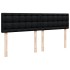 Estructura de cama otomana con colchón tela negra 160x200