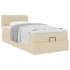Cama otomana con colchón crema 90x200 cm