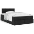 Cama otomana con colchón tela negra 120x200