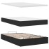 Cama otomana con colchón tela negra 120x200