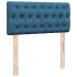 Estructura cama otomana colchón terciopelo azul