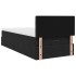 Estructura cama otomana colchón terciopelo negro 90x200