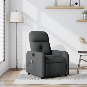 Sillón de masaje reclinable de tela gris