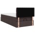 Cama otomana con colchón marrón oscuro 100x200 cm